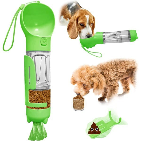 Botella Portatil 4 en 1 para Mascotas