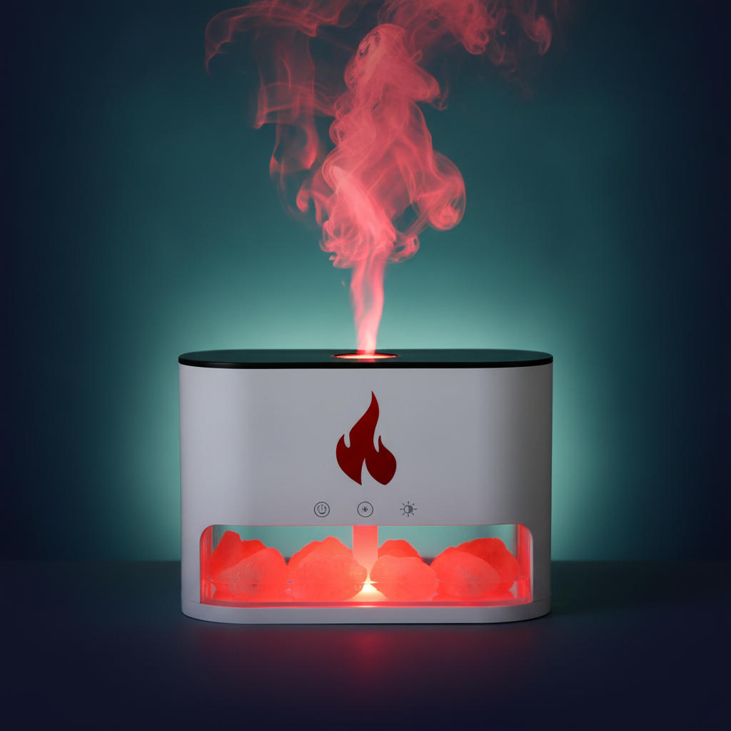 Mini Humidificador con Efecto de Llama